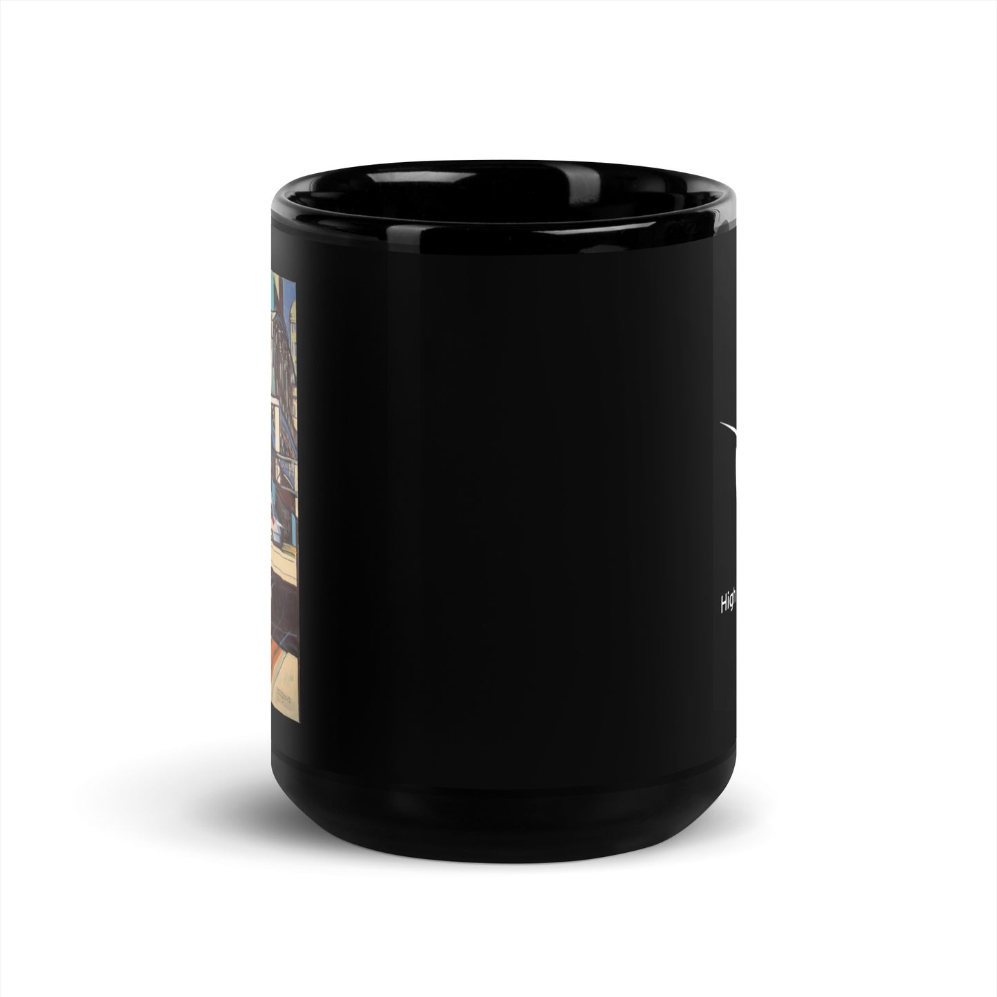 Bridges Crossing Black Glossy Mug