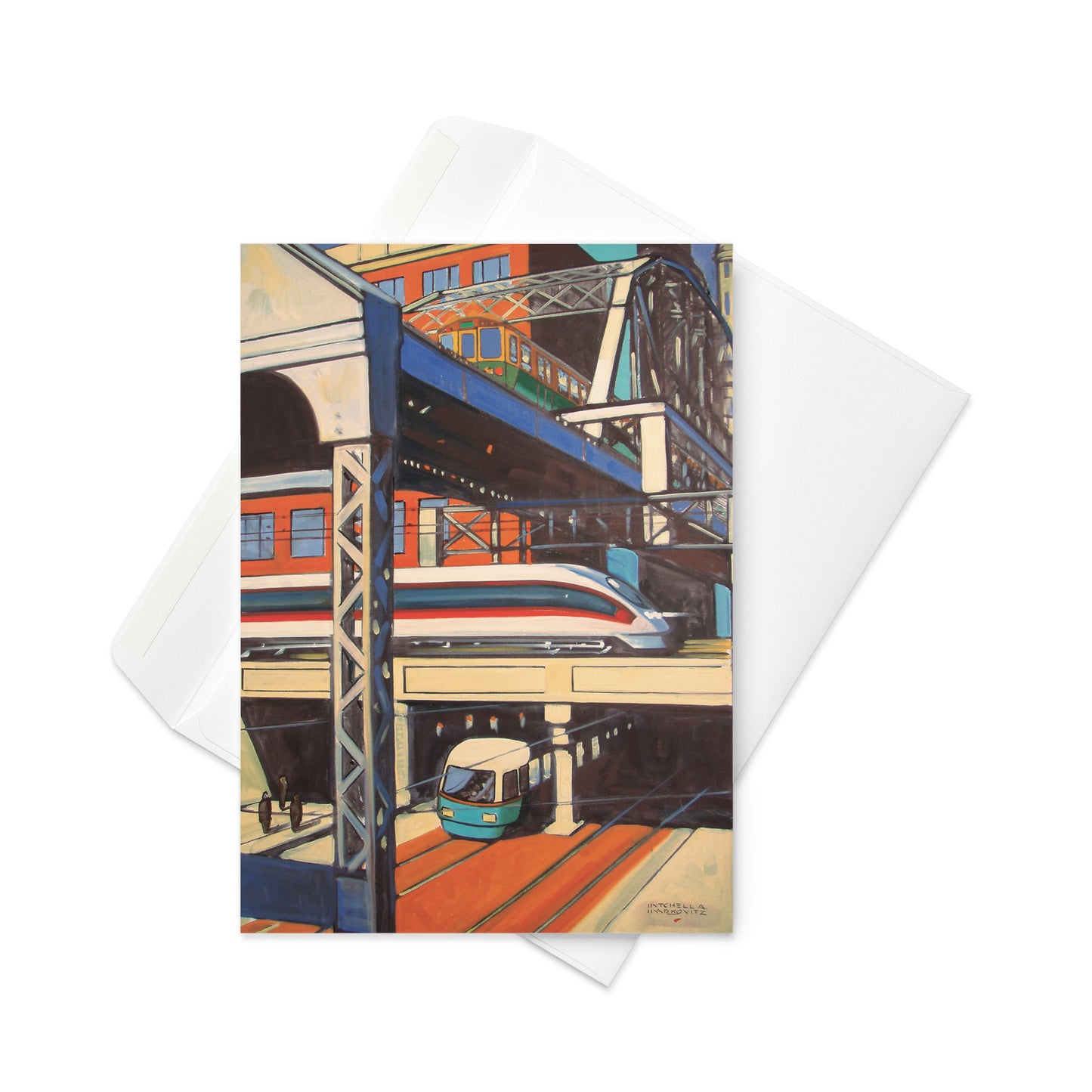 Bridges Crossing Greeting card