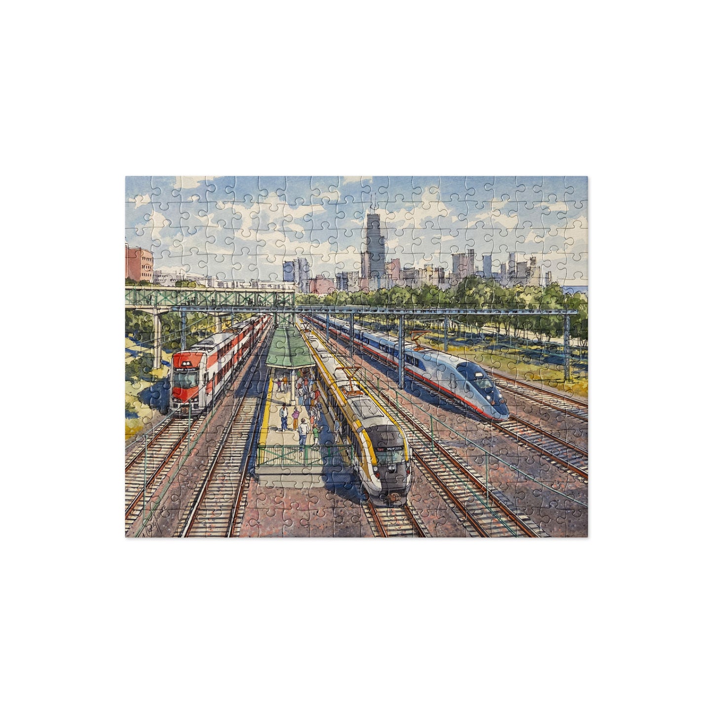 Chicago Crossrail Jigsaw Puzzle