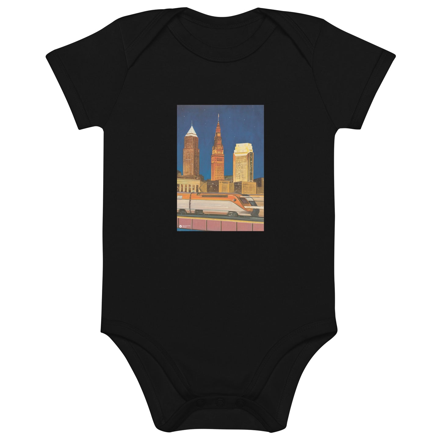 Night Train Organic Cotton Baby Onesie