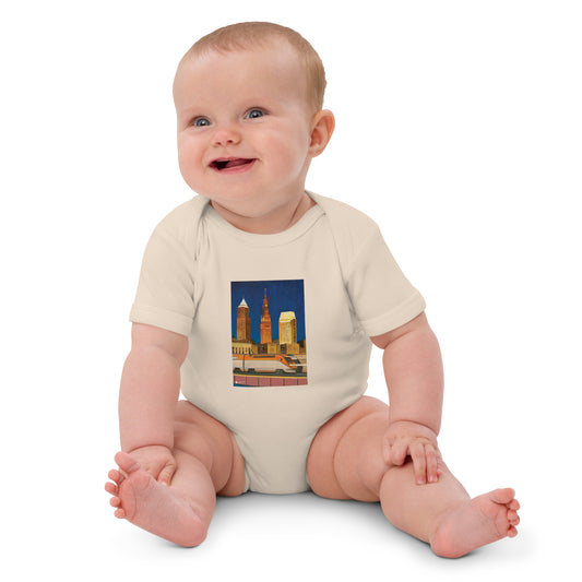 Night Train Organic Cotton Baby Onesie