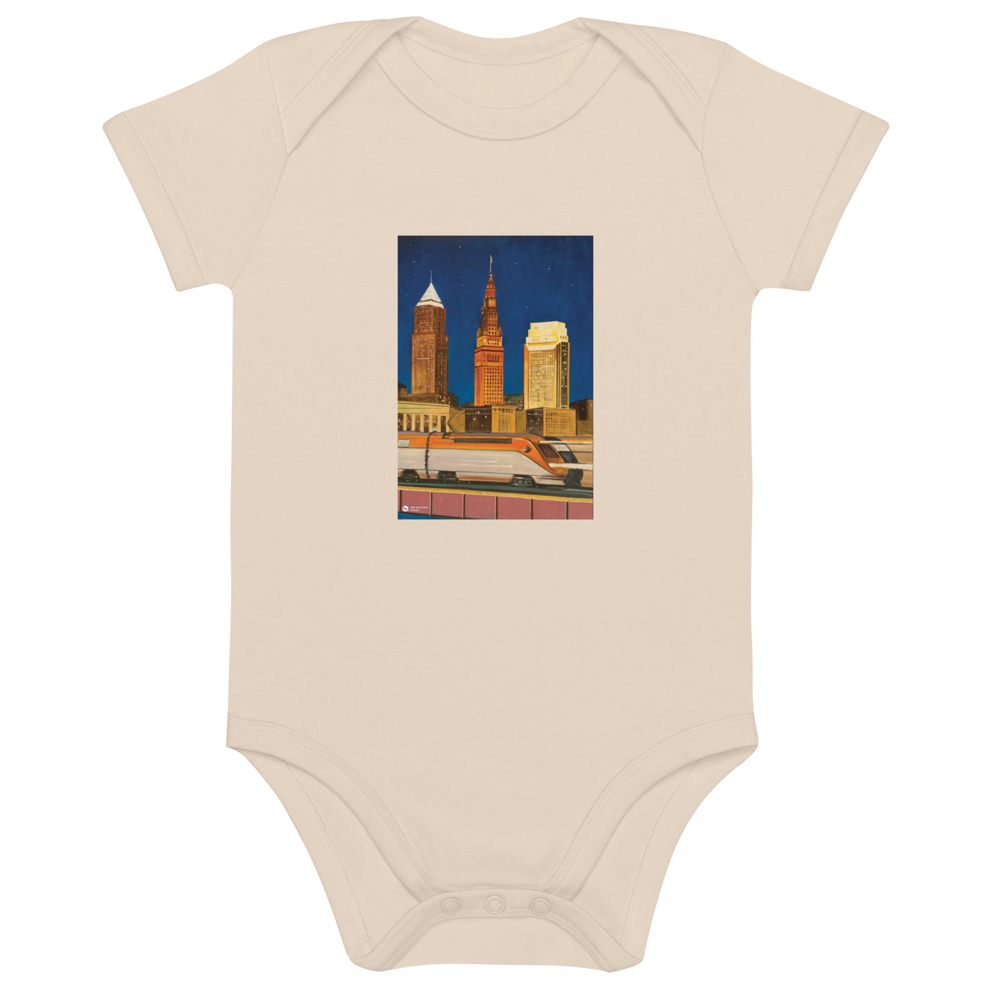 Night Train Organic Cotton Baby Onesie