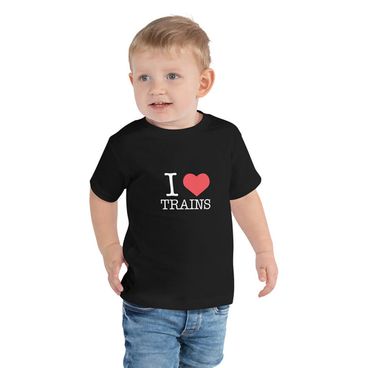 "I ♥ Trains" Toddler Short Sleeve Tee