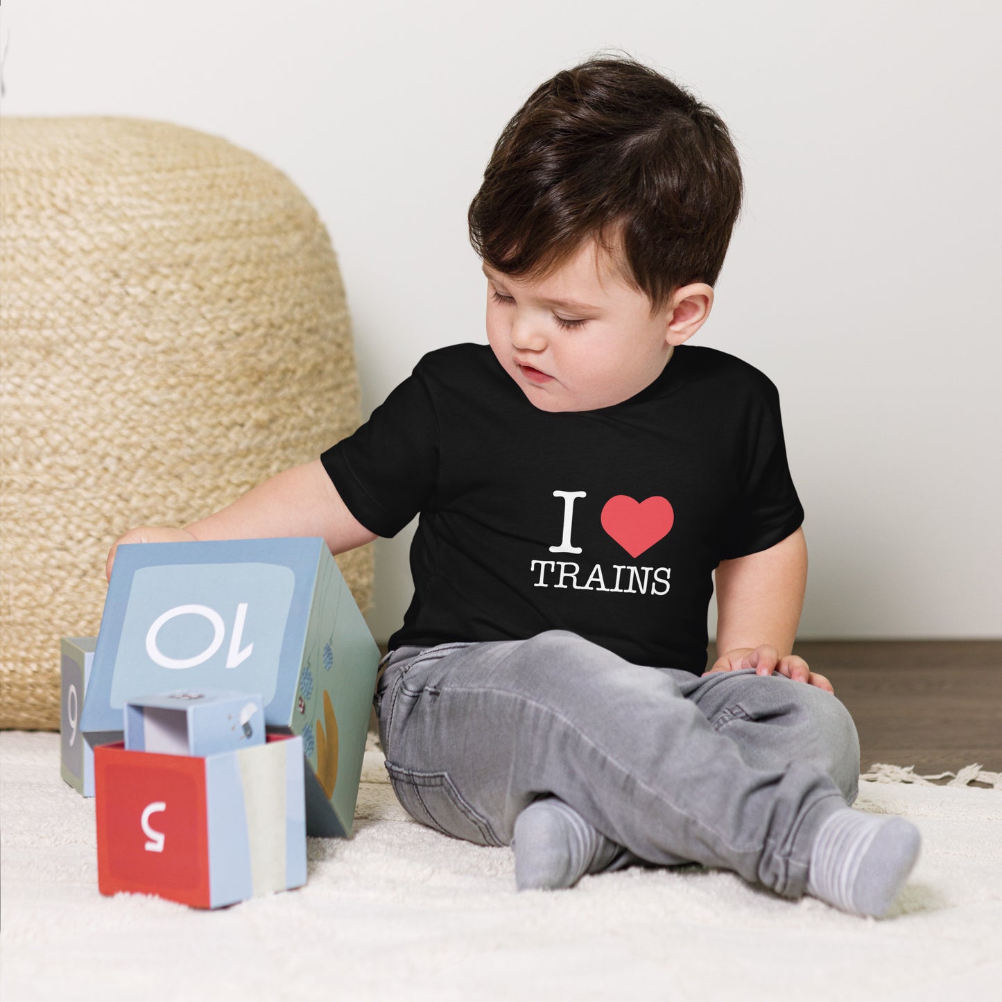 "I ♥ Trains" Toddler Short Sleeve Tee