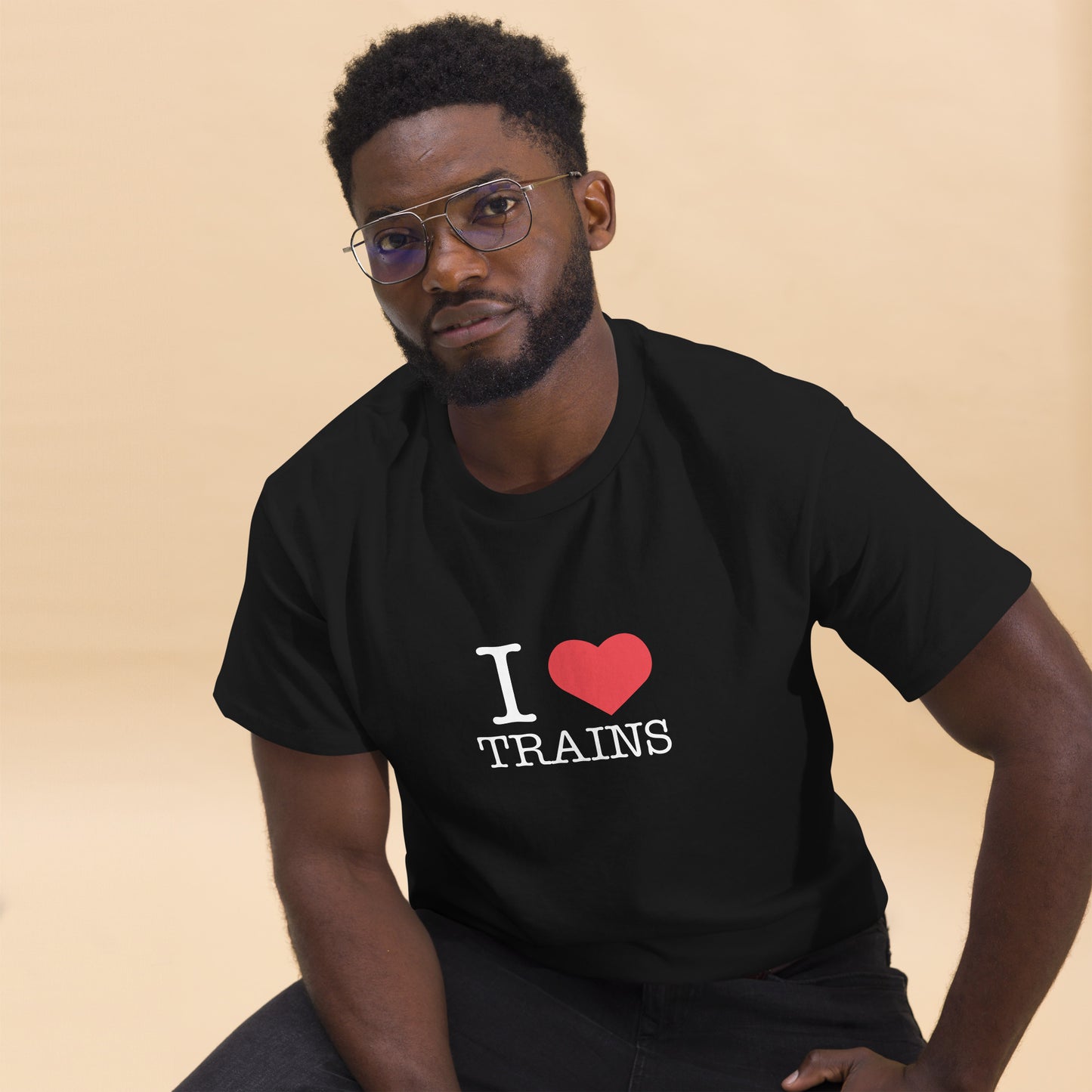 "I ♥ Trains" Unisex classic tee