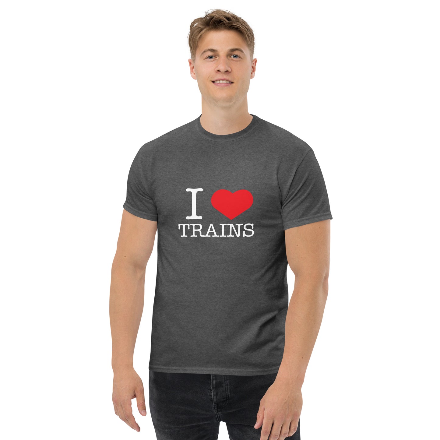 "I ♥ Trains" Unisex classic tee