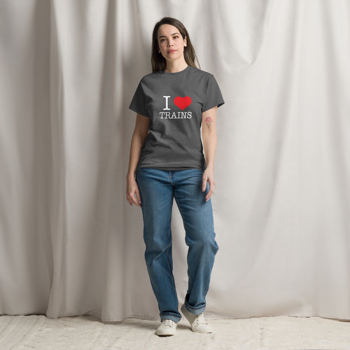 "I ♥ Trains" Unisex classic tee