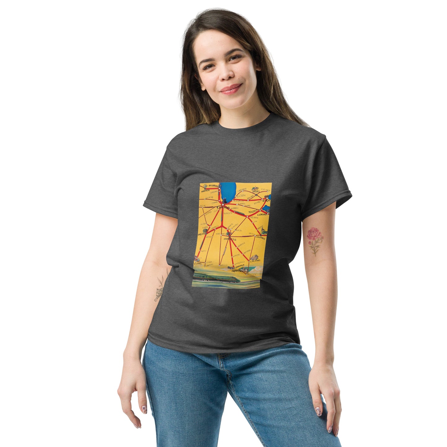 Midwest Map Unisex Classic Tee