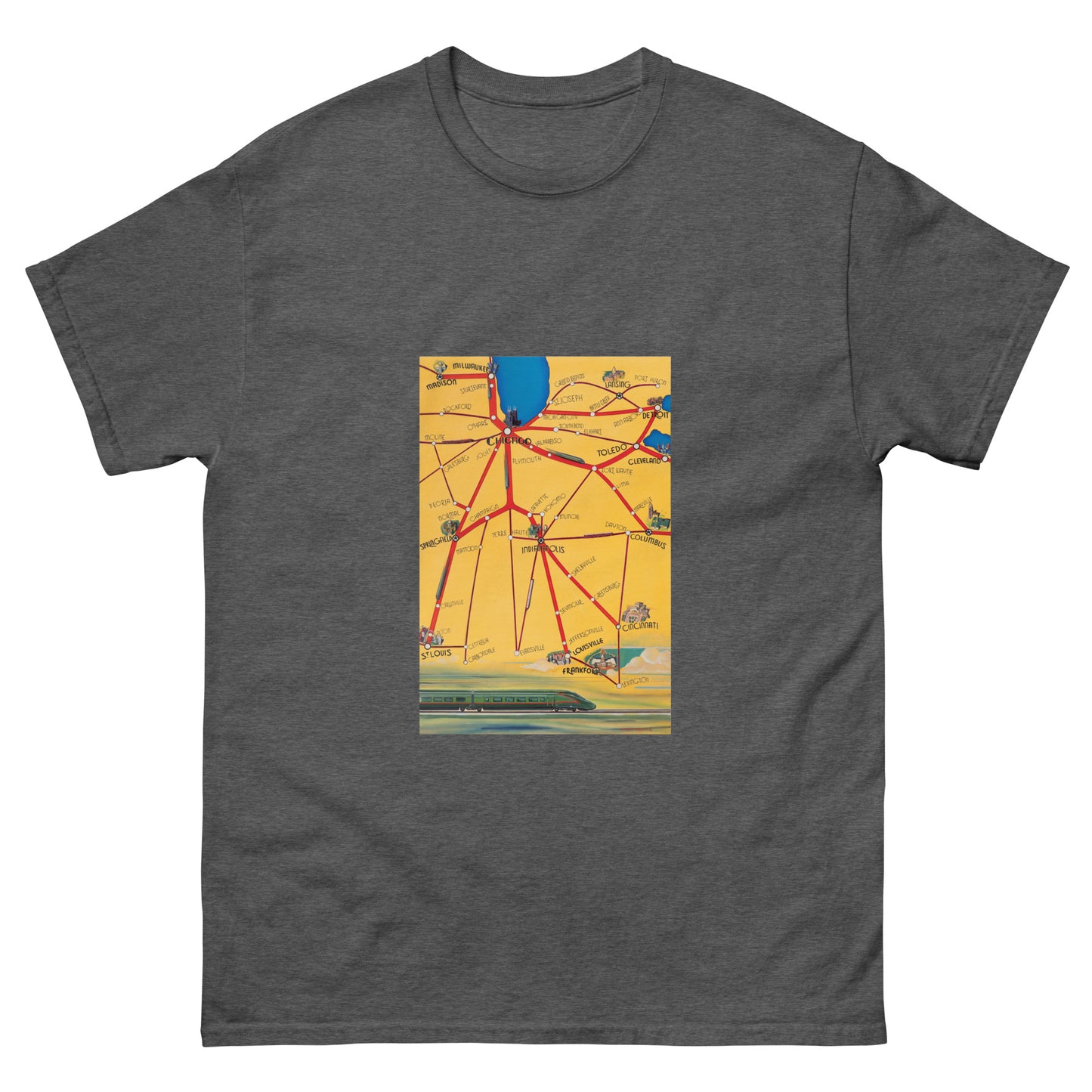 Midwest Map Unisex Classic Tee