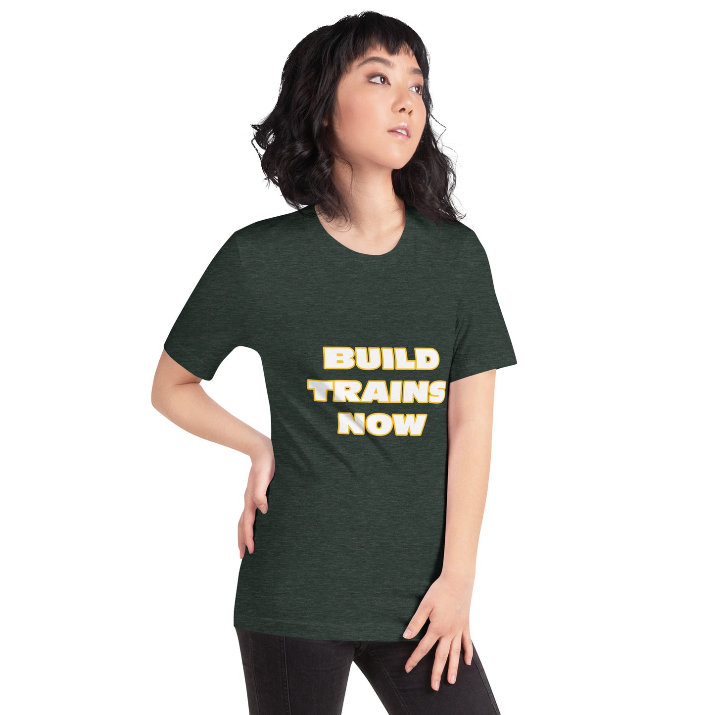 "Build Trains Now" Unisex T-shirt