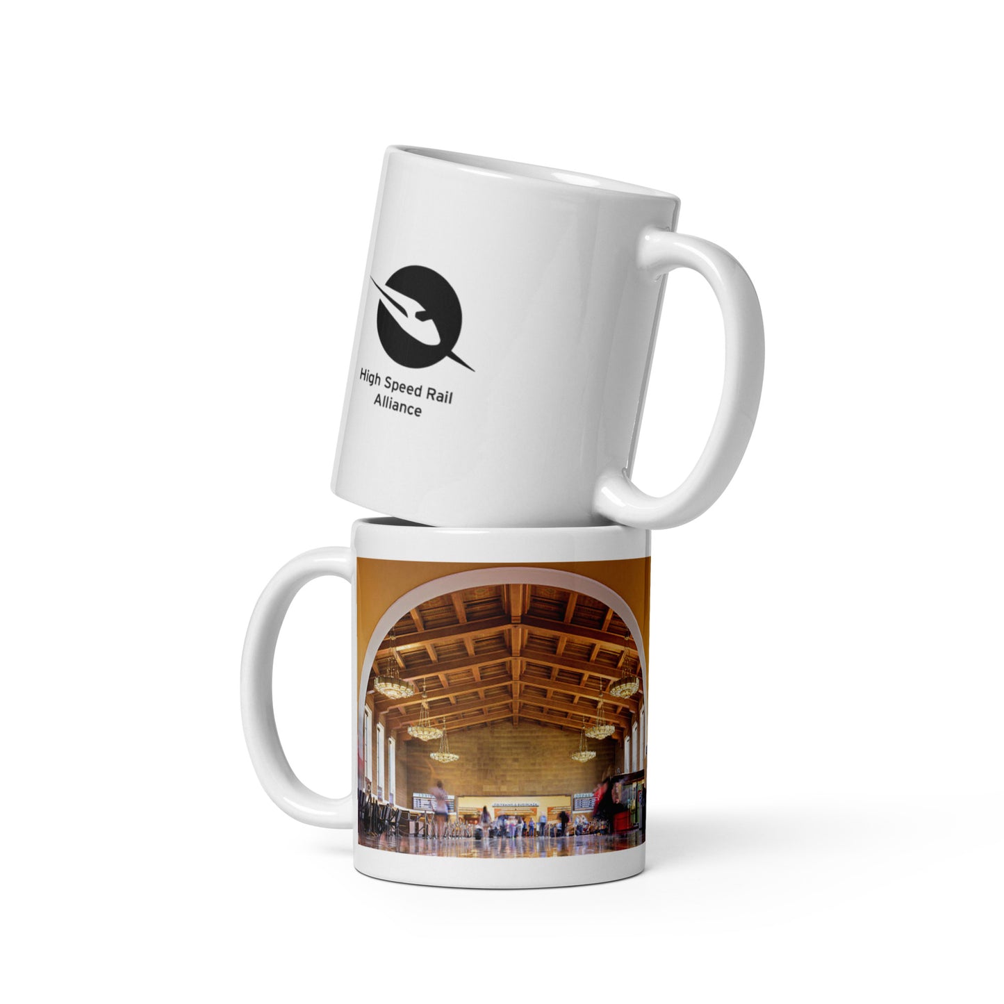 LA Union Station White glossy mug